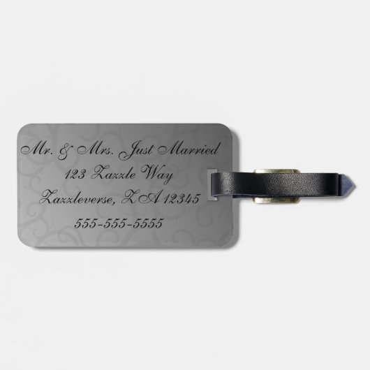 魅力的なバラ ラゲッジタグ (裏面横)