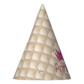 魅力的なパール+ティアラ+プリンセス+ラメ パーティーハット (左)