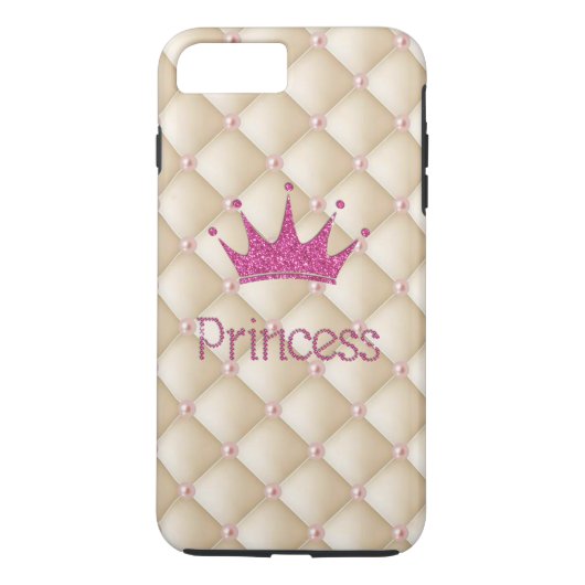 魅力的なパール+ティアラ+プリンセス+ラメ Case-Mate iPhoneケース (裏面)