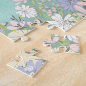 魅力的なピクニックシーン女の子/バニー/鳥 ジグソーパズル (側面)