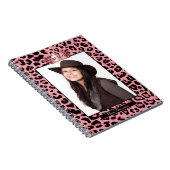 魅力的なピンクのジャガーのカスタムな写真Quinceañera ノートブック (右側)