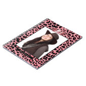 魅力的なピンクのジャガーのカスタムな写真Quinceañera ノートブック (左側)