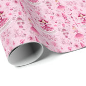 魅力的なピンクのナツクラッカーバレエ、クララ ラッピングペーパー (ロールコーナー)