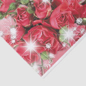 魅力的なピンクのバラ 薄葉紙 (詳細)