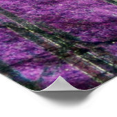 魅力的なピンクの大理石テクスチャ ポスター (角)