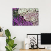 魅力的なピンクの大理石テクスチャ ポスター (ホームオフィス)