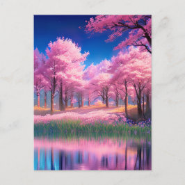 魅力的なピンクの装飾 ポストカード