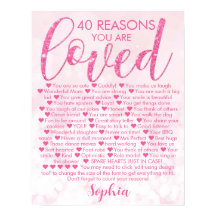 魅力的なピンク40th誕生日40理由