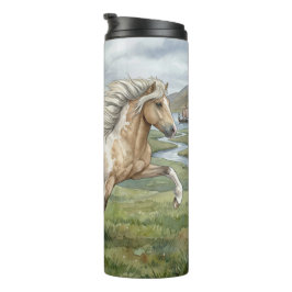 魅力的なピントアイランド馬の水彩画 タンブラー