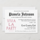 魅力的なファッションのオートクチュールの女の子のSweet sixteenの誕生日 招待状 (裏面)