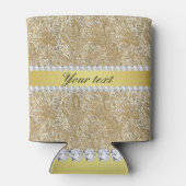 魅力的なフェイク金ゴールドシークインとダイヤモンド 缶クーラー (裏面)