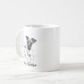 魅力的なフォックステリア犬 コーヒーマグカップ (正面左)