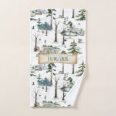 魅力的なフォレスト調和のカスタマイズ バスタオルセット (ハンドタオル)