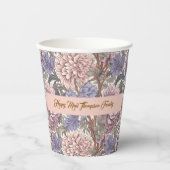 魅力的なフローラアートワーク家族のパーティーをパーソナライズ 紙コップ (正面)
