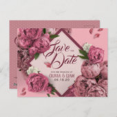 魅力的なフローラペニーズデザイン保存日 ポストカード (正面/裏面)