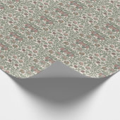 魅力的なフローラヴィンテージ：レトロな壁紙 ラッピングペーパー (角)