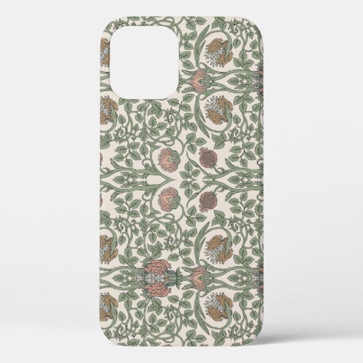 魅力的なフローラヴィンテージ:レトロな壁紙 Case-Mate iPhoneケース (裏面)