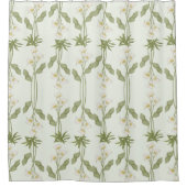 魅力的なフローラ装飾的な目を引く シャワーカーテン (正面)