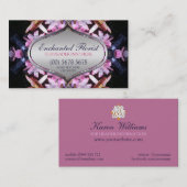 魅力的なフローリストPink+Blue名刺 名刺 (正面/裏面)