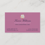 魅力的なフローリストPink+Blue名刺 名刺 (裏面)