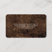 魅力的なブラウンスタイリッシュミニマモダンリスト 名刺 (裏面)