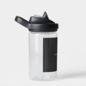 魅力的なブラッククラシカルミニマリスト自身の名前 ウォーターボトル (右面)