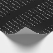 魅力的なブラッククラシカルミニマリスト自身の名前 ラッピングペーパー (角)