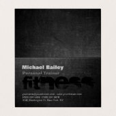 魅力的なブラックグレーシャルボードパーソナルトレーナー 名刺 (外部フラット)