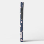 魅力的なブルーカラーのおめでたいコンフェティとつけまつげ Case-Mate iPhoneケース (裏面 / 左)