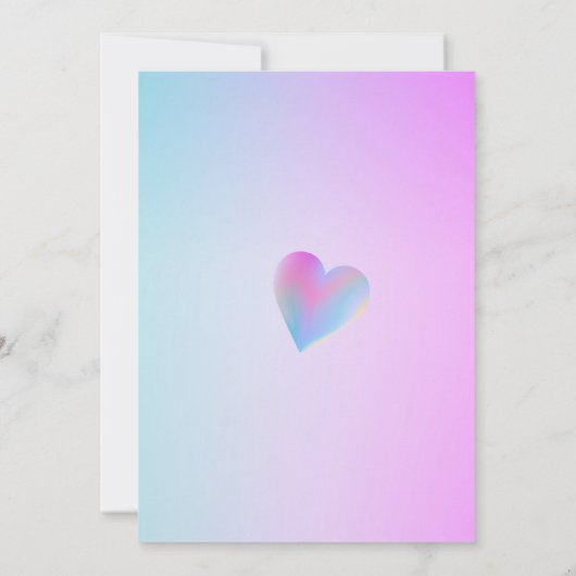 魅力的なブルー&ピンクバタフライベビーシャワー 招待状 (裏面)