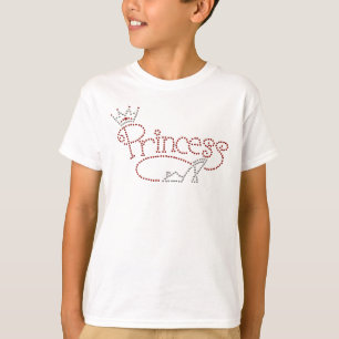 魅力的なプリンセスの王冠及びハイヒールの靴 Tシャツ