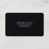 魅力的なプレミアムブラックミニマクラシカルリスト 名刺 (裏面)