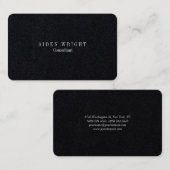 魅力的なプレミアムブラックミニマクラシカルリスト 名刺 (正面/裏面)