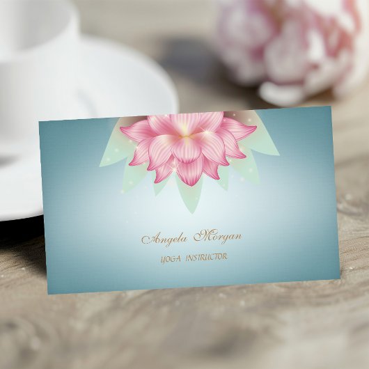 魅力的なプロフェッショナルな蓮の花 名刺