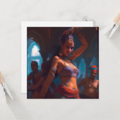 魅力的なベリーダンサーのハガキ カード (正面/裏面インサイチュ)