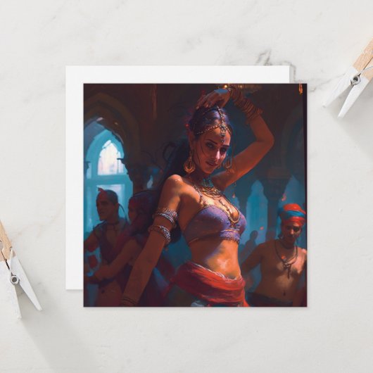 魅力的なベリーダンサーのハガキ カード (正面/裏面インサイチュ)