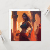 魅力的なベリーダンサー カード (正面/裏面インサイチュ)