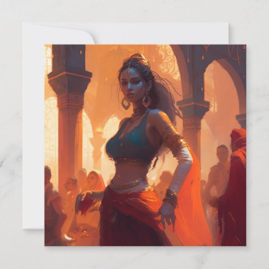 魅力的なベリーダンサー カード (正面)