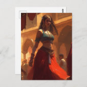 魅力的なベリーダンサー ポストカード (正面/裏面)