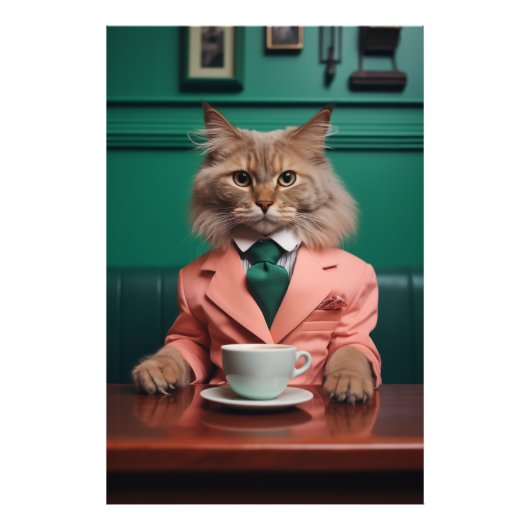 魅力的なベンガル猫 フォトプリント            (正面)