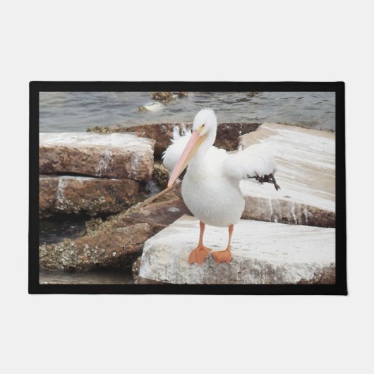 魅力的なペリカンのドア・マット ドアマット (正面)