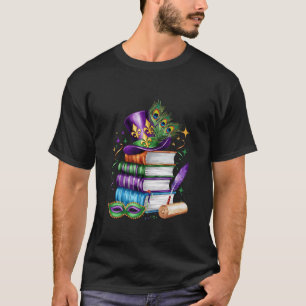 魅力的なマルディグラスミックス司書の衣装の祭典 Tシャツ