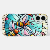 魅力的なミツバチのステンドグラスエフェクト Case-Mate iPhoneケース (裏面 (横))