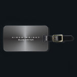 魅力的なメタリックグレイスタイリッシュミニマモダンリスト ラゲッジタグ<br><div class="desc">メタリックな外観があなたを思い起こさせるものとは分からないが、21世紀来、モダニティ、イノベーション、発見とスピードが心に浮かび上がるのかもしれない。お客様に全てを提供するユニークな設計の荷物タグ考えはどうだろうか。</div>