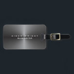 魅力的なメタリックグレイスタイリッシュミニマモダンリスト ラゲッジタグ<br><div class="desc">メタリックな外観があなたを思い起こさせるものとは分からないが、21世紀来、モダニティ、イノベーション、発見とスピードが心に浮かび上がるのかもしれない。お客様に全てを提供するユニークな設計の荷物タグ考えはどうだろうか。</div>