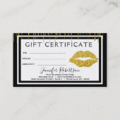 魅力的なメーキャップアーティストのギフト券 割引カード (裏面)