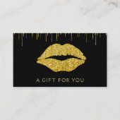 魅力的なメーキャップアーティストのギフト券 割引カード (正面)