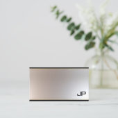 魅力的なモノグラムグラマー金ゴールドシルバーシックなプレーン 名刺 (スタンド正面)