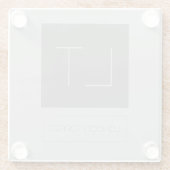 魅力的なモノグラムグレープレーン ガラスコースター (裏面)