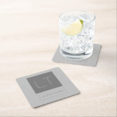 魅力的なモノグラムグレープレーン スクエアペーパーコースター (インサイチュ)